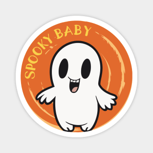 Spooky Ghost Baby Smiling Magnet